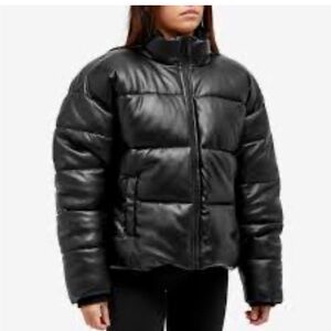 Sebby Collection Black PufferJacket for Women